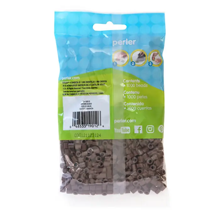 1779681598117356-1.webp 1,000 Perler Beads - Brown - Image 1
