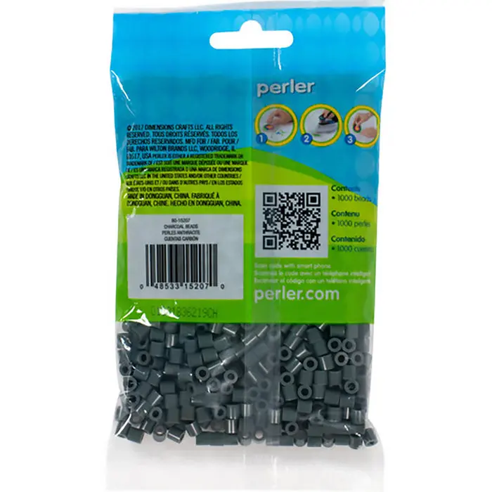 1779681599952739-1.webp 1,000 Perler Beads - Charcoal - Image 1