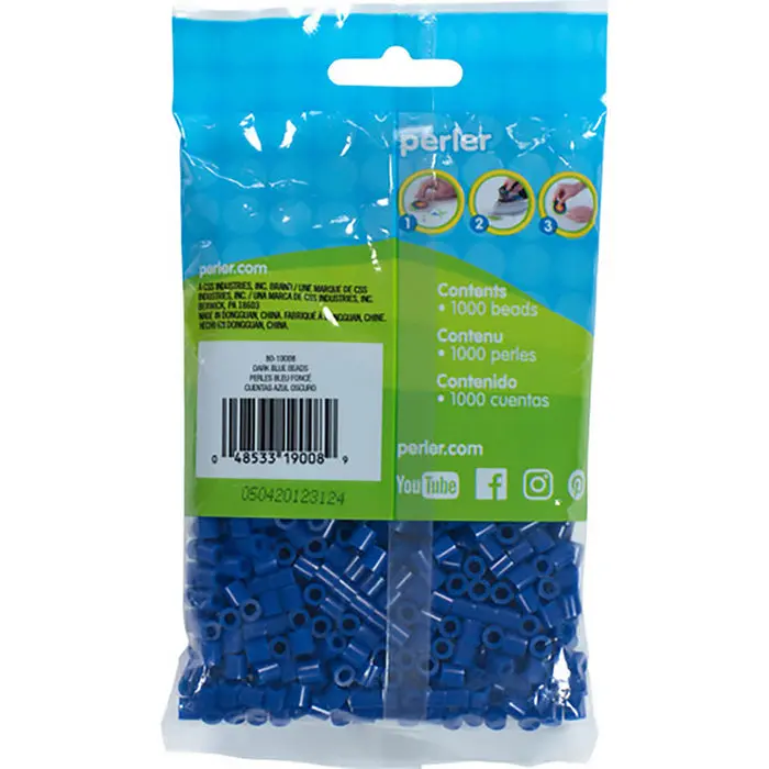 1779681602318858-1.webp 1,000 Perler Beads - Dark Blue - Image 1