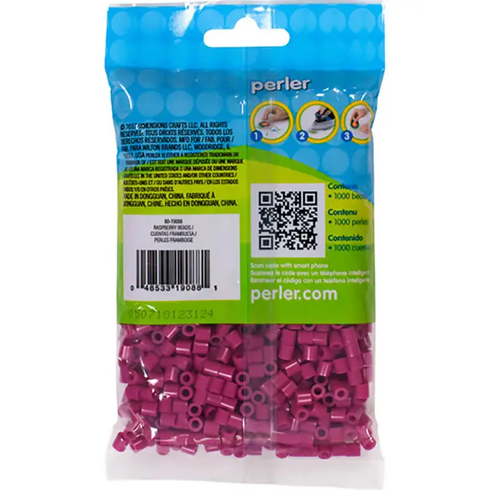 1779681618434355-1.webp 1,000 Perler Beads - Raspberry - Image 1