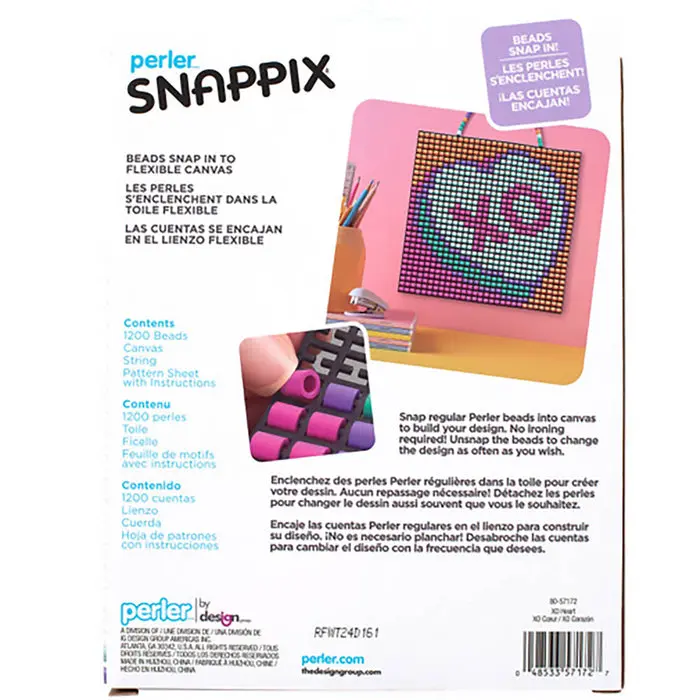 1779681656973944-1.webp Perler Snappix XO Heart Kit - Classic Beads - Image 1