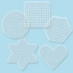 Small Basic Shapes Clear Pegboards - 5 Ct - Image 2