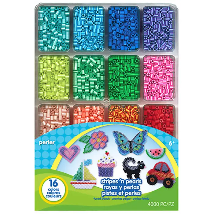 1779681677860749-1.webp Stripes 'n Pearls Perler Bead Tray - Image 1